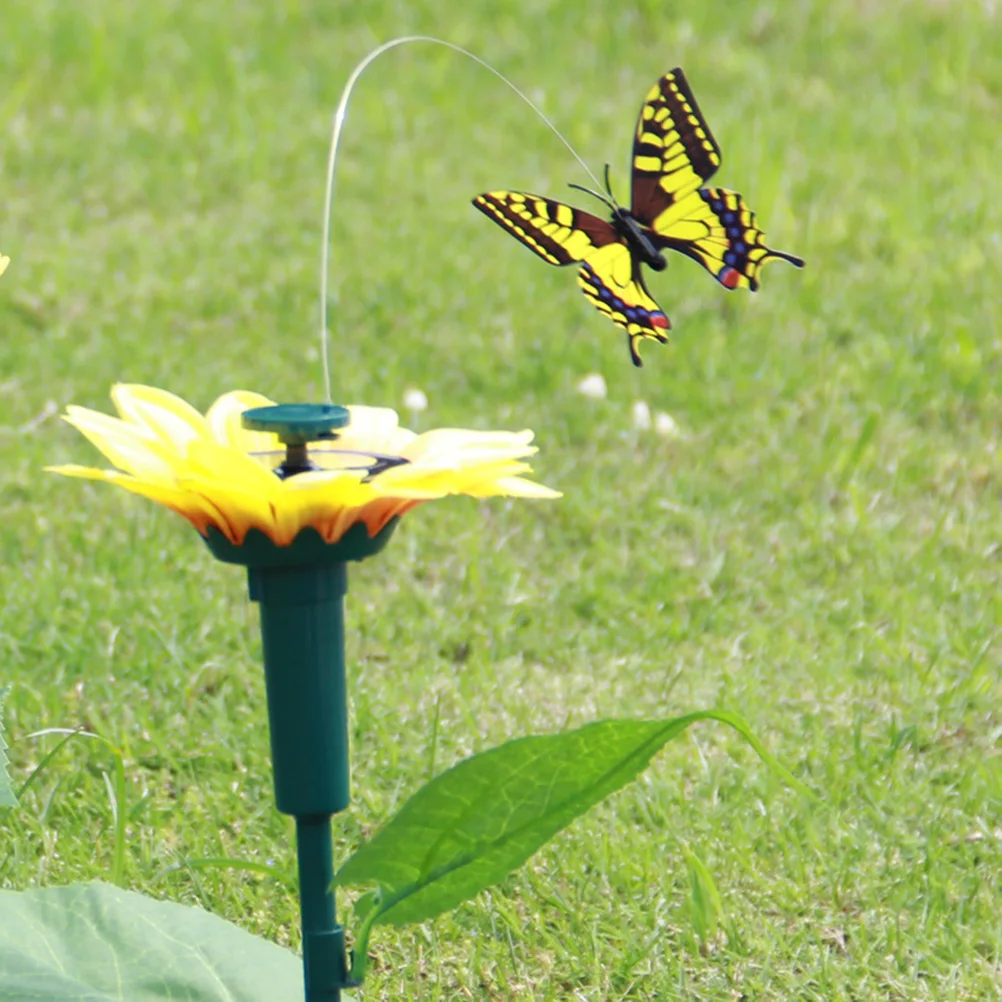 Artificial Butterfly Solar LED Sunflower Light Flowers Lights Landscape Lighting