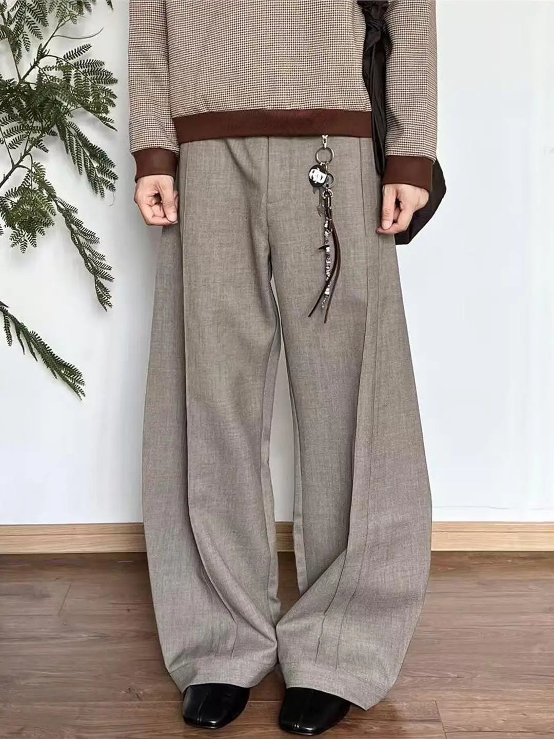 

Мужские брюки American Sle Pleated Loers: прямые, свободные, повседневные, для работы и отдыха, с эффектом высокого качества, модные, длинные, приталенного кроя