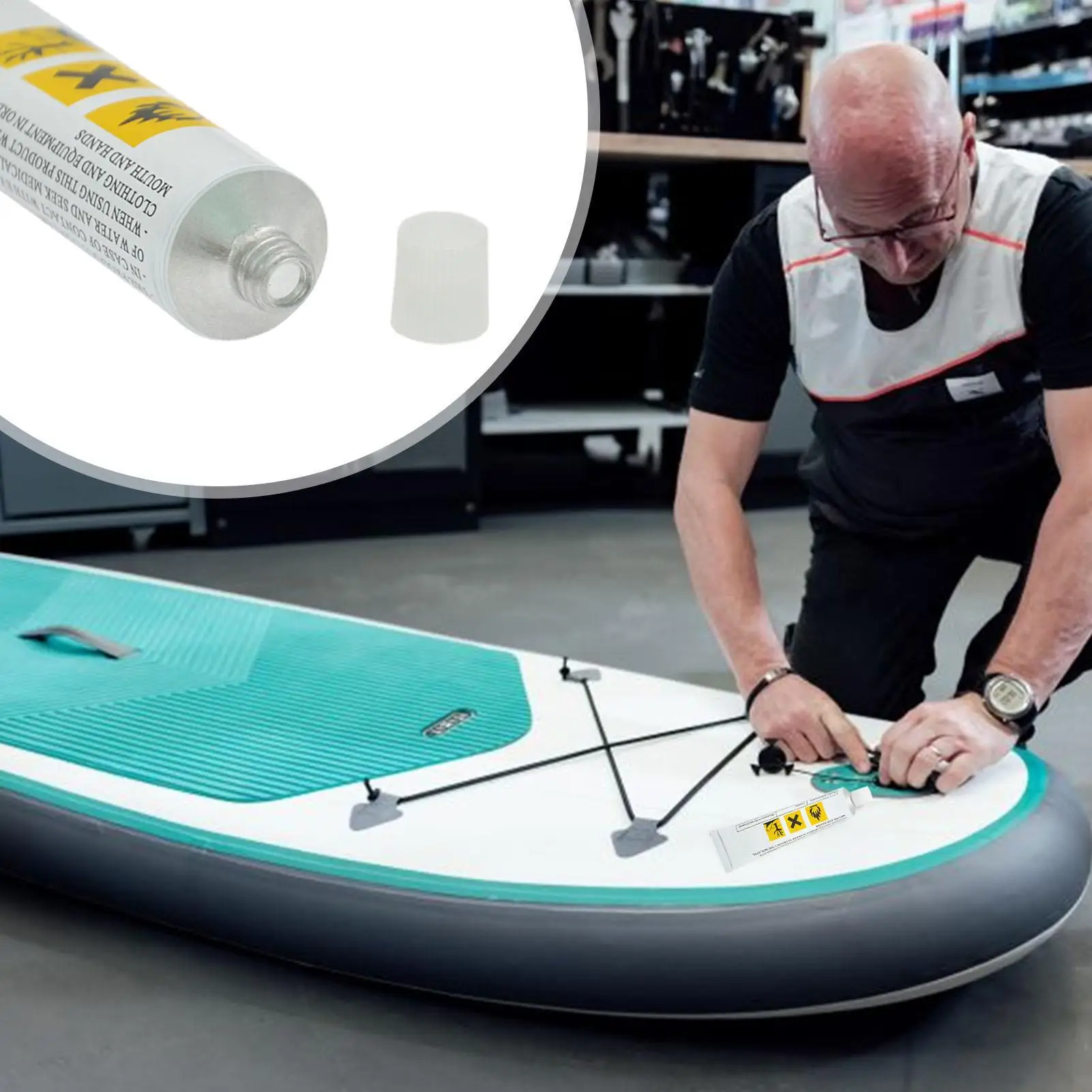 30ml Waterproof Glue For Rafts PVC Inflatable Boat Repair Glue PVC Adhesive For Boats Rafts Kayaks Paddle Boats Air Beds Air
