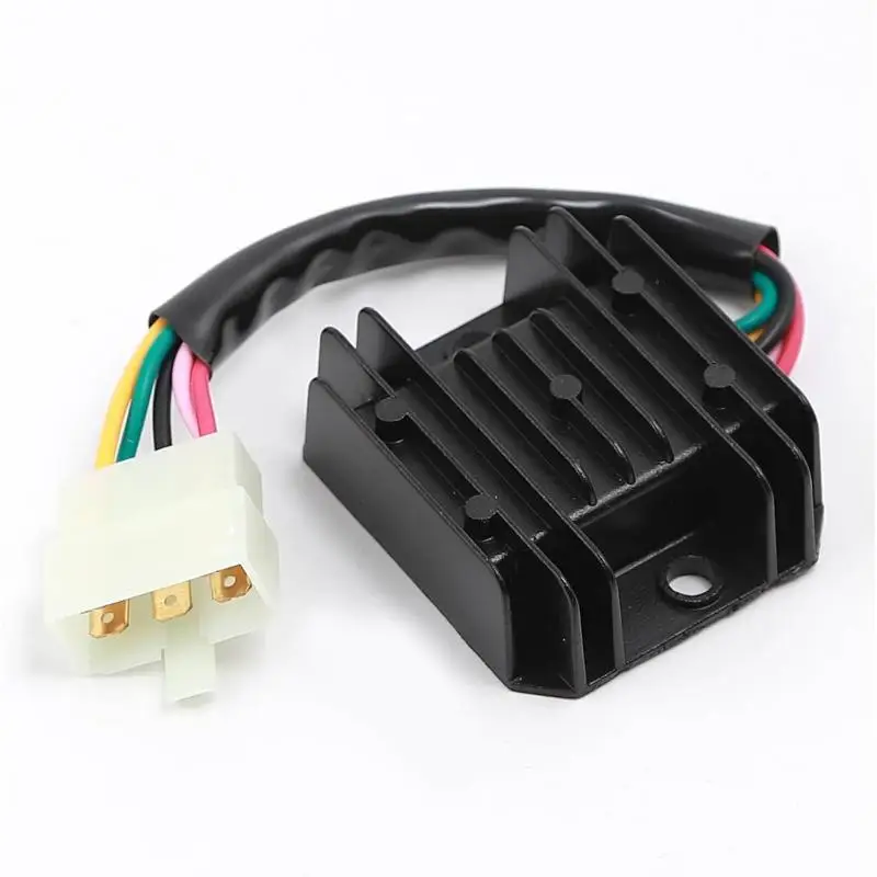 Motorcycle Voltage Rectifier Regulator Full Wave Stable Output High Compatibility Replacement Part for GY6 Motorbikes