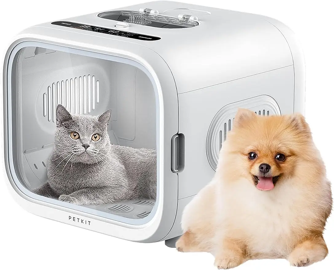 

Automatic Pet Hair Drying Box for Cat Puppy Kitten,Ultra Quiet Hair Dryer for Small Dog Grooming,60L Large Capacity