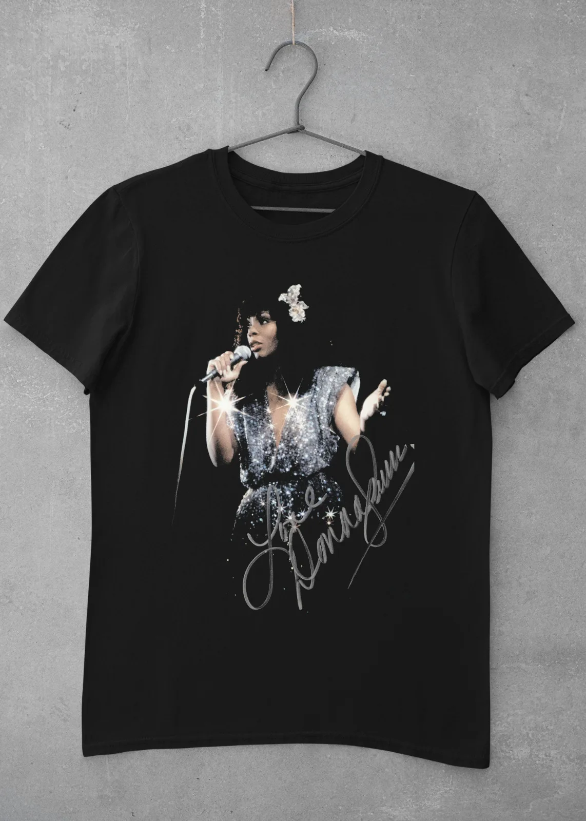 Donna Summer Photo Signed Signature 2 Special Black Unisex S-4XL T-Shirt NE961