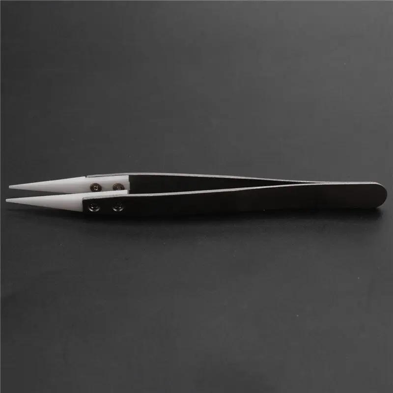 BEDW-20X Tweezers With Stainless Steel Handle Refractory Acid-Resistant Pointed Tweezers