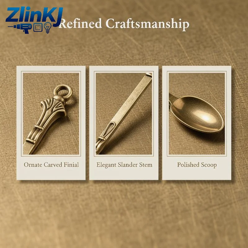 Vintage Alloy Mini Spoon Carved Design Powder Measuring Tool For Powder Scooping Jewelry Making DIY Crafts Portable Accessory