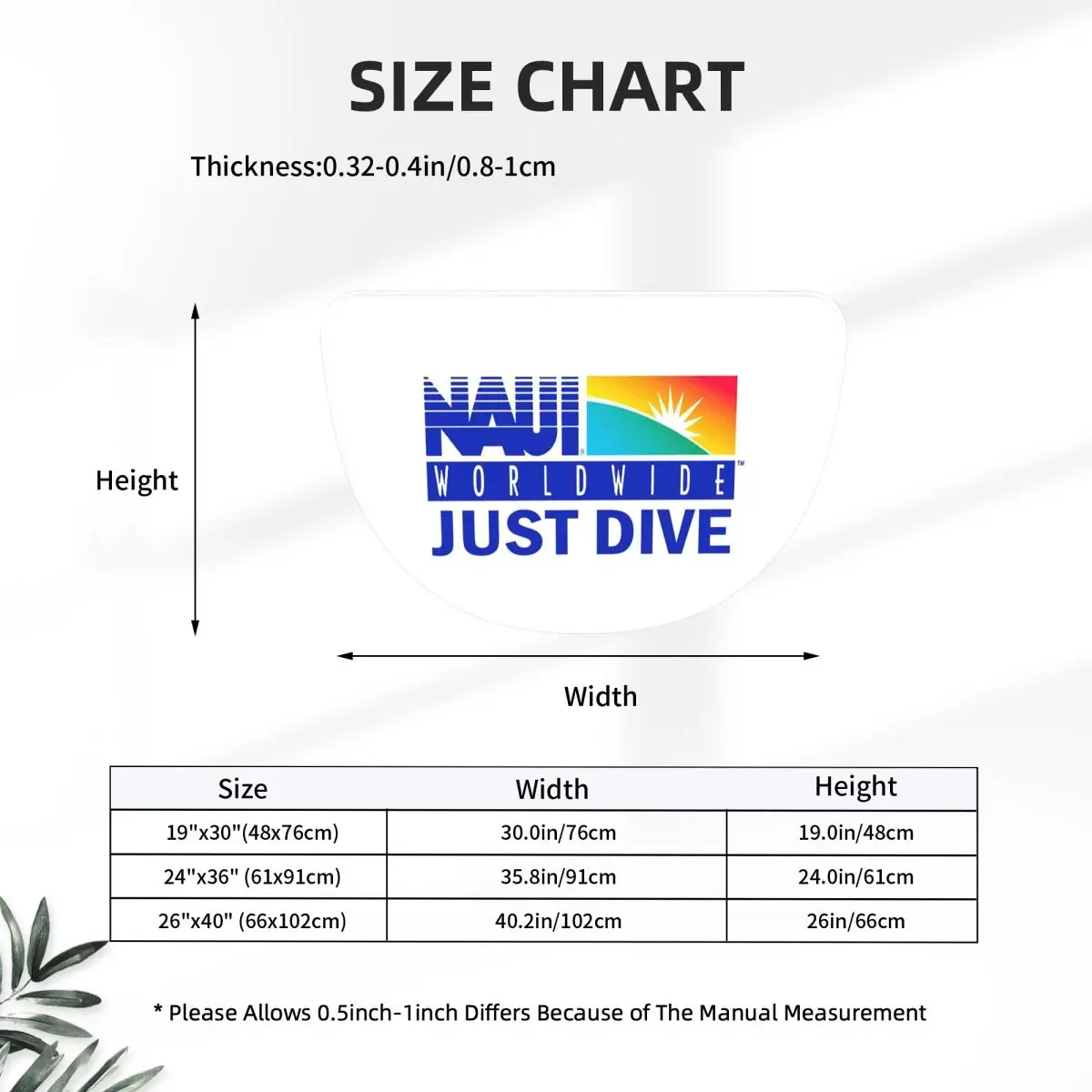 NAUI The Difinition Of Diving Soft Flannel Half Round Doormat Non Slip Bathroom Mat Absorbent Floor Carpet for Garage