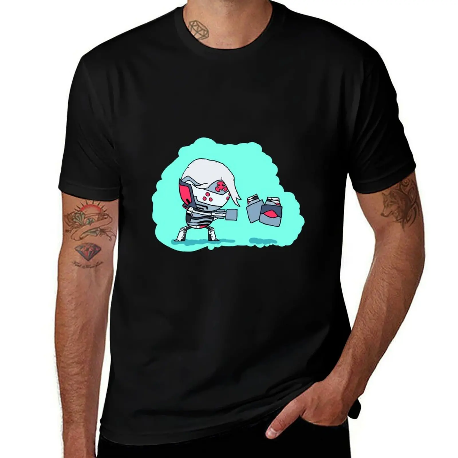 Brawlhalla - Hardsuit Val T-Shirt Work Utility Short Sleeve Shirt T-Shirt