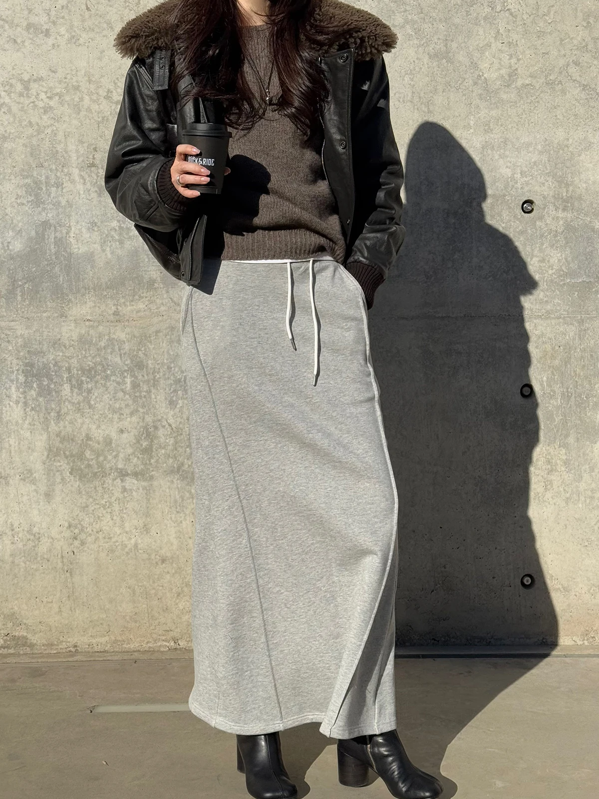 

Clo De Studio ey Fi Tail Elastic f Skirt Women's Autumn Winter Comfortable Skin-friendly Slim Fit Belted Skirt