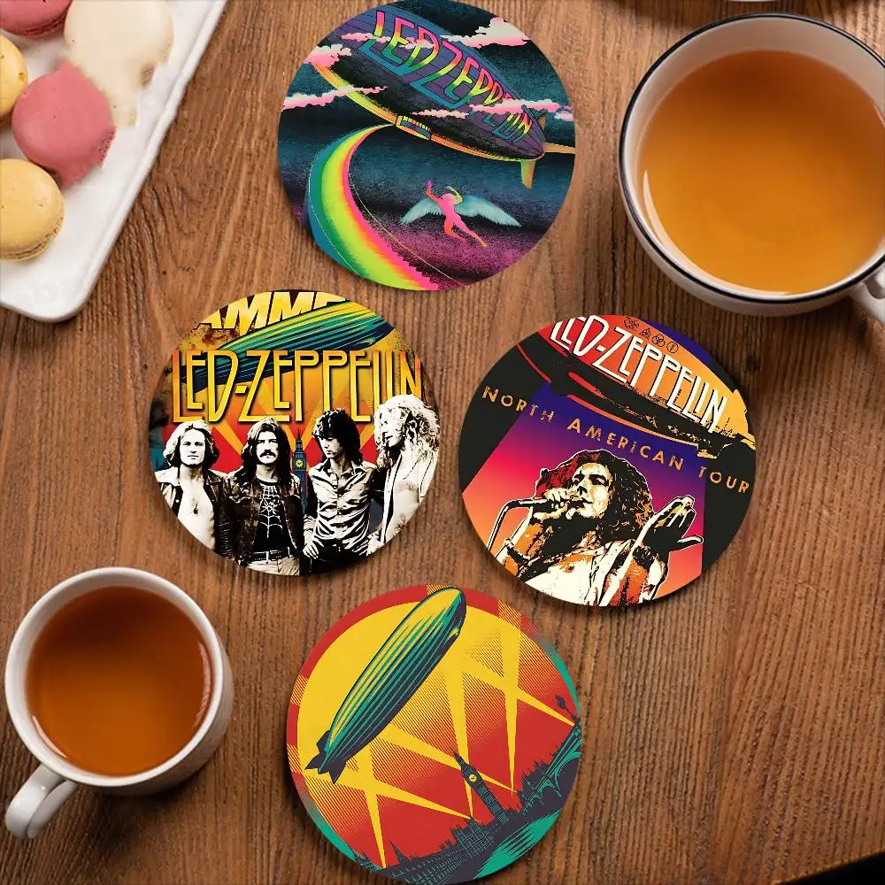 Vintage Band L-Led Z-Zeppelin Vintage Wooden Designs for Coffee & Tea, Washable Art Pieces for Cozy Home Cafe