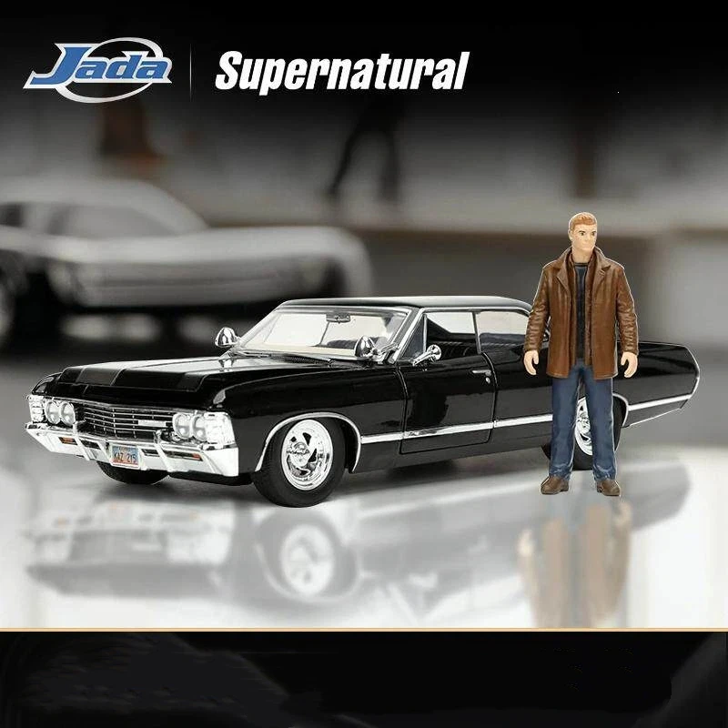 

Jada Diecast Car Model 1 24 Scale 1967 Chevy Impala Ss Sport Sedan Supernatural With Dean Winchester Figure Collectible
