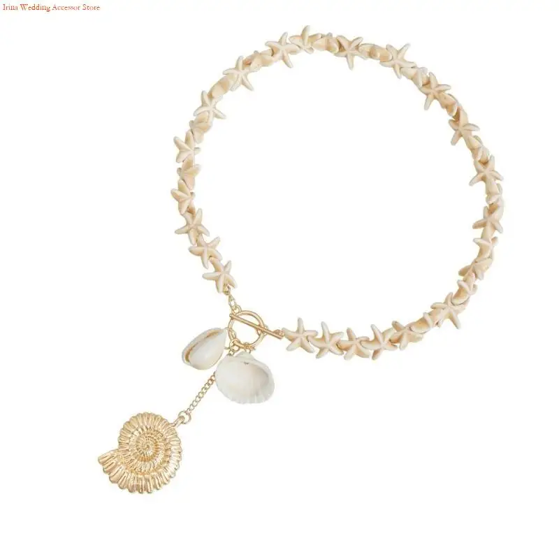 G92D Lovely Ocean Necklace Elegant Conch Shell Necklace Delicate Neck Jewelry Suitable for Women Beach Adventures