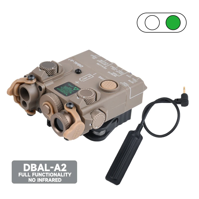 WADSN DBAL A2 Taktische Grün Red Dot Laser Nylon IR Licht LED Taschenlampe Waffe Licht Jagd DBAL-A2 PEQ MAWL Zubehör AR15 5