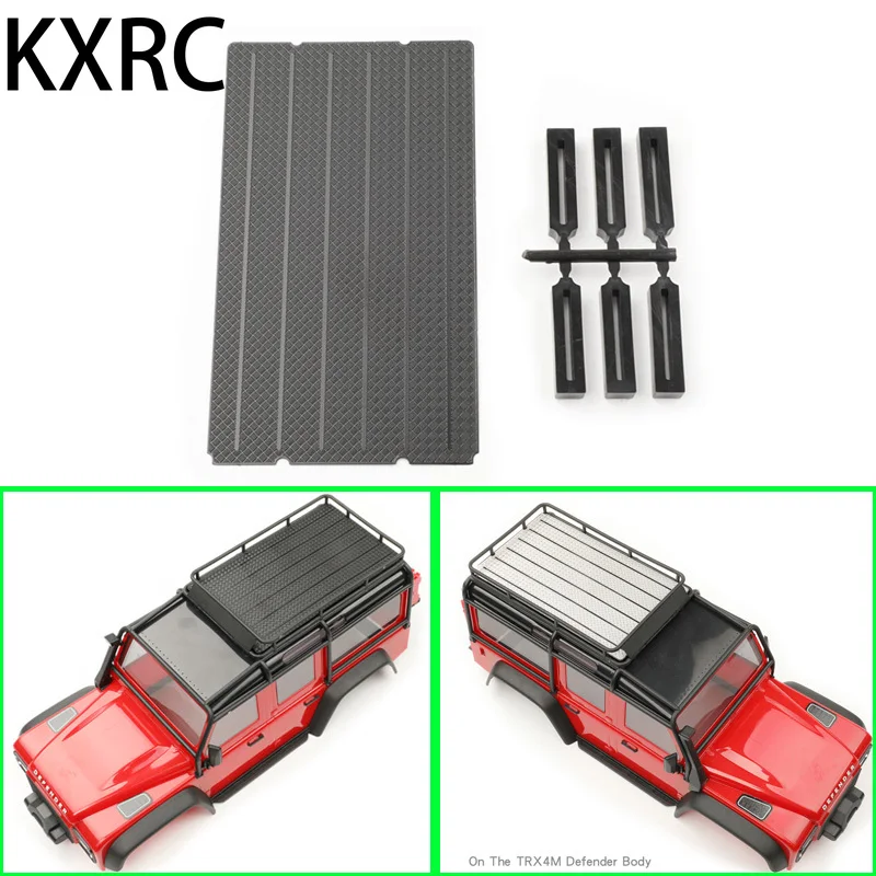 

KXRC TRX4M Luggage Rack Stainless Steel Base Plate Accessories for 1/18 RC Crawler Car Traxxas TRX-4M Defender Upgrade Parts