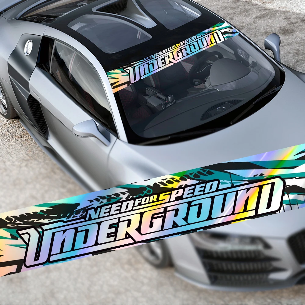 NEED FOR SPEED UNDERGROUND Car Front Windshield Waterproof Decal Personalized Laser Stickers DIY Graphics Windscreen Decor Decal