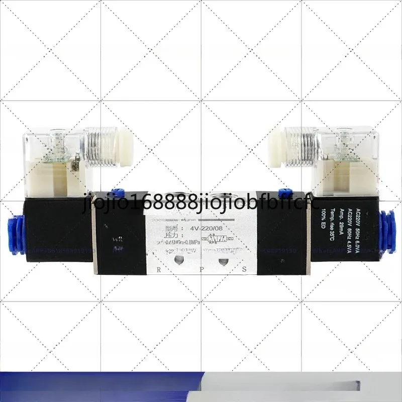 Suitable for  4V220 08 06 coil 220V two-position five-way 24V pneumatic solenoid control valve 12V