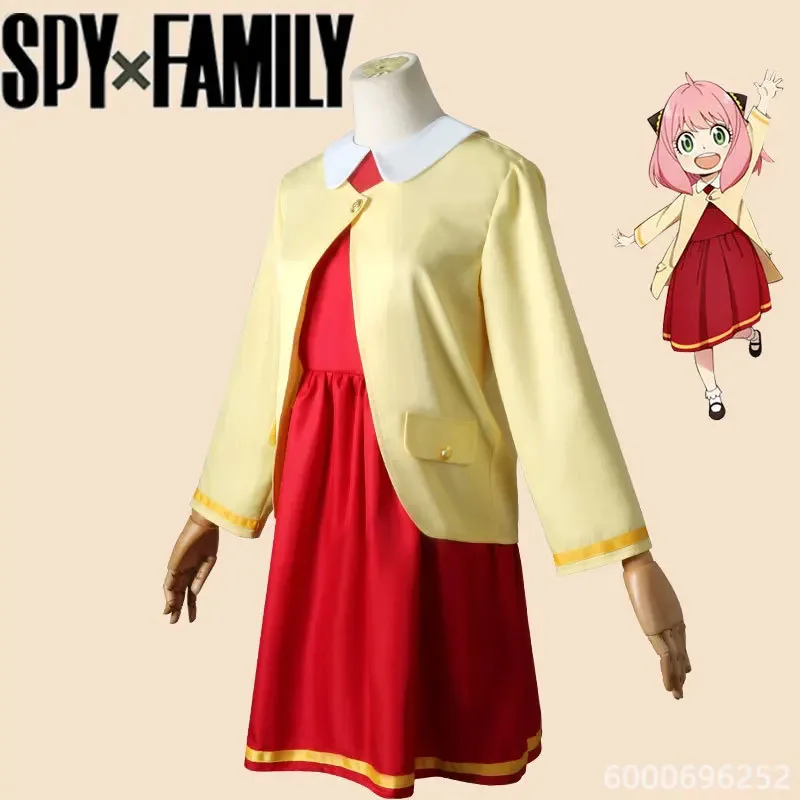 Anime Spy X Family Anya Forger Cosplay disfraz peluca ropa para adultos incluyendo calcetines cuerno tocado traje de Halloween nueva llegada