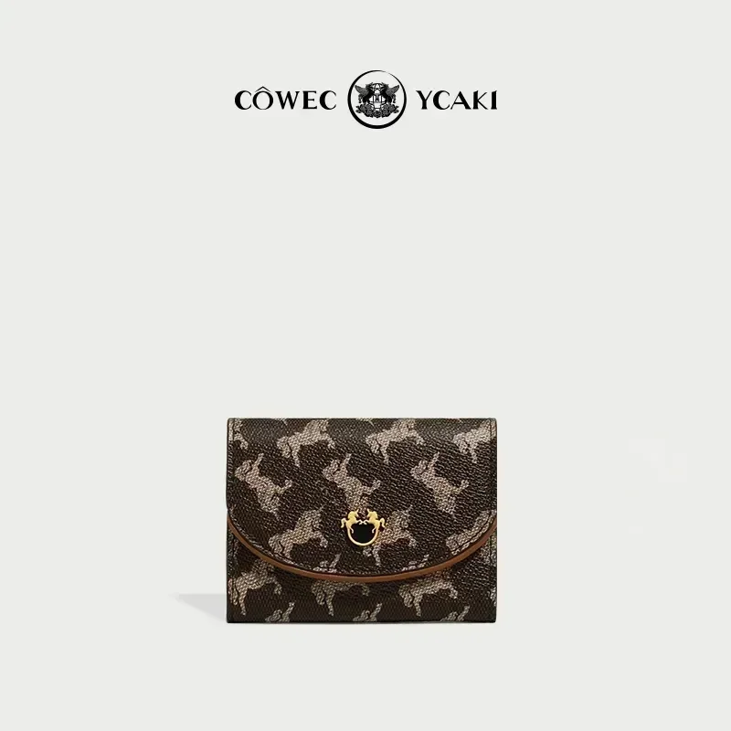 Imagem -05 - Cowec-bolsa de Mudança Prática Feminina Cowec Ycaki Carteira de Elemento Popular Outono e Inverno Presentes de Deslocamento Original 2023