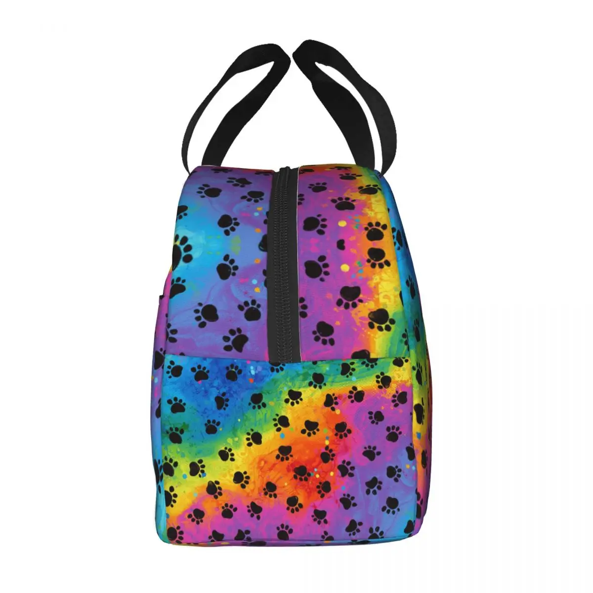 Rainbow Animal Footprint Dog Paw Lunch Bag Leakproof Thermal Cooler Insulated Lunch Box For Women Kids Work Food Tote Bags