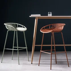 Minimalist Design Bar Chairs Ergonomic Restaurant High Stool Bar Chairs Reception Modern Bar Furniture Chaises Hautes LLBC