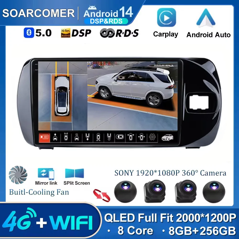 

Android 14 Car Radio For Toyota Vitz 3 XP130 2014 - 2019 Multimedia Video Player RHD GPS Navigation Touchscreen Autoradio Audio