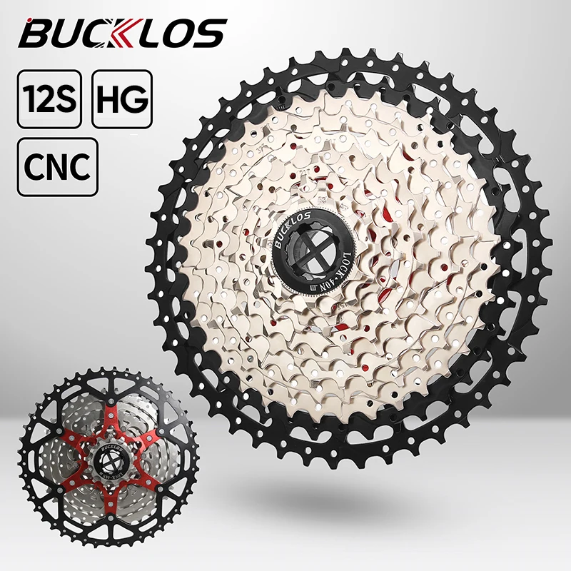 BUCKLOS MTB Road Bike Cassette 8/9/10/11/12 Speed Bicycle Flywheel 11-52T Sprocket Freewheel for Shimano HG Structure Bike Parts