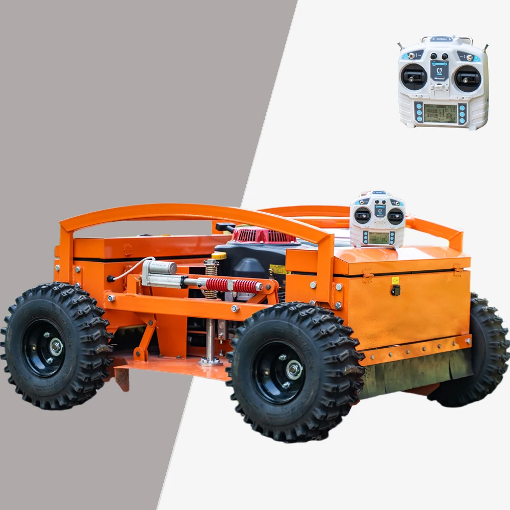High Power  Remote Control Track Mower Rugged Robotic Grass Cutter for Challenging Landscapes
