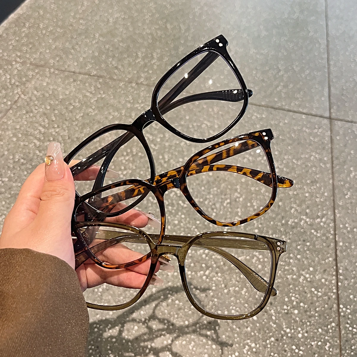 1 Stück/3 Stück/4 Stück/5 Stück/6 Stück europäische und amerikanische klassische beliebte Brillen-Set mit quadratischem Rahmen, Herren- und Damenmode-Brille – Detail 2