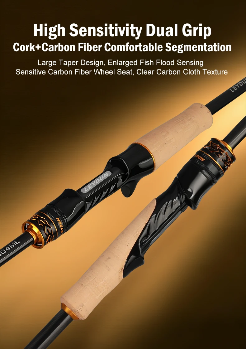 LEYDUN OUTLANDER S1 Angelrute T1100G Carbon-Gewebe 604L ML M MH Spinn- und Castingrute FUJI-Führungsring Baitcasting-Ruten – Detail 6
