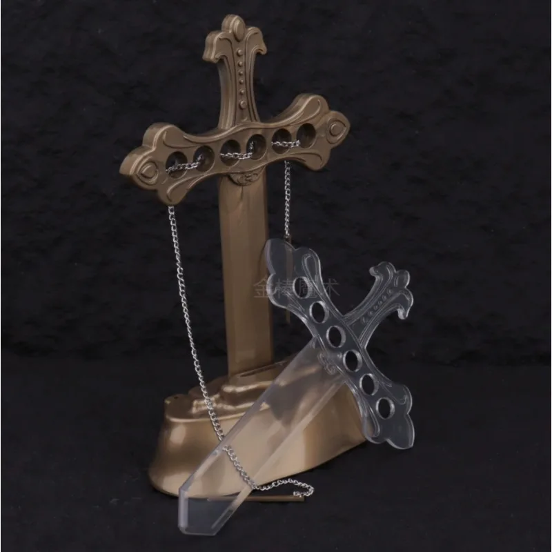 Clear Sword Penetration Magic Tricks Chain Escape Illusion Gimmick Close Up Magia Street Stage Magician Props Accessories Comedy