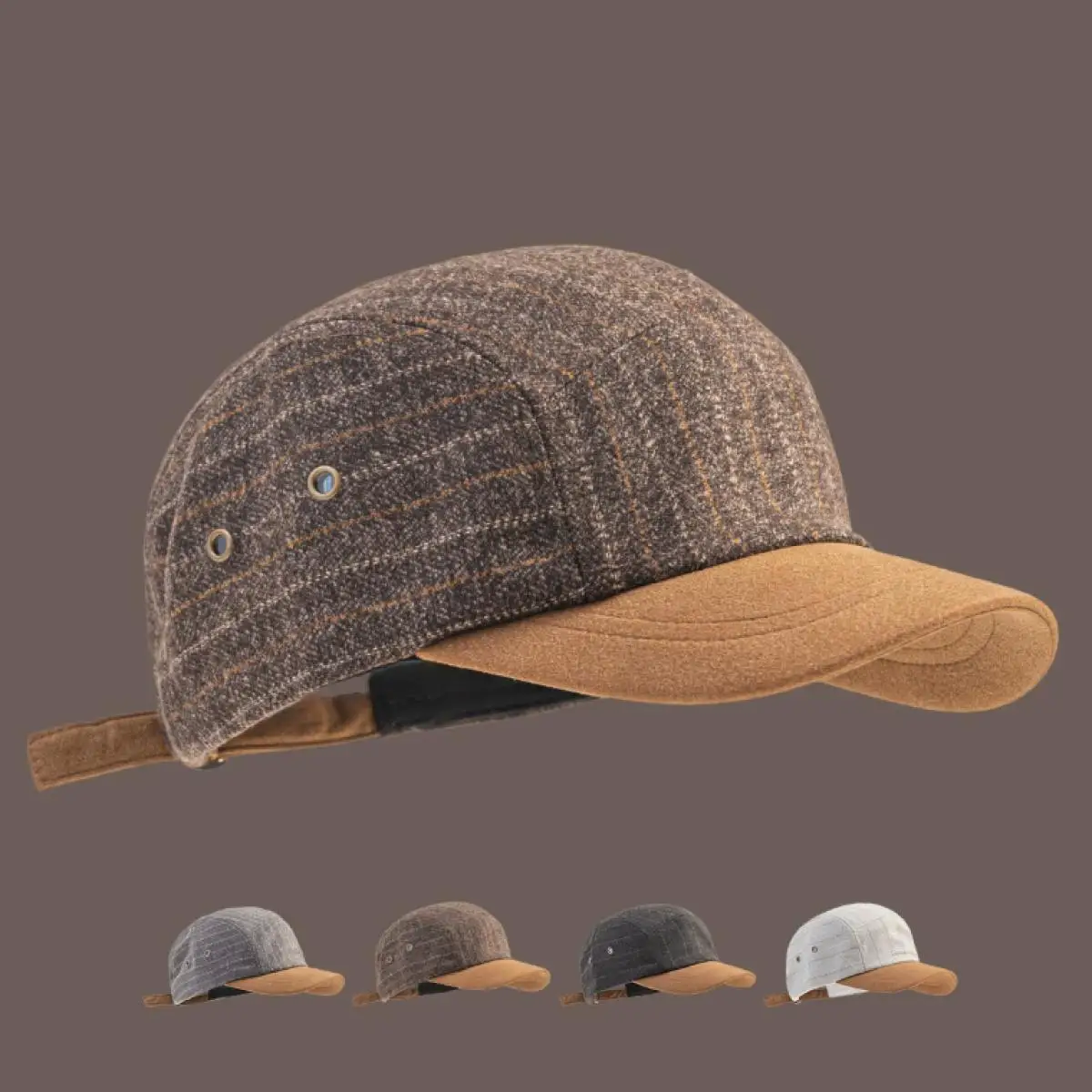 5 Panel Baseball Cap Color Block Striped Mesh Hat for Men Women Outdoor Camping Streetwear Retro Vintage Casual Fashion Unisex