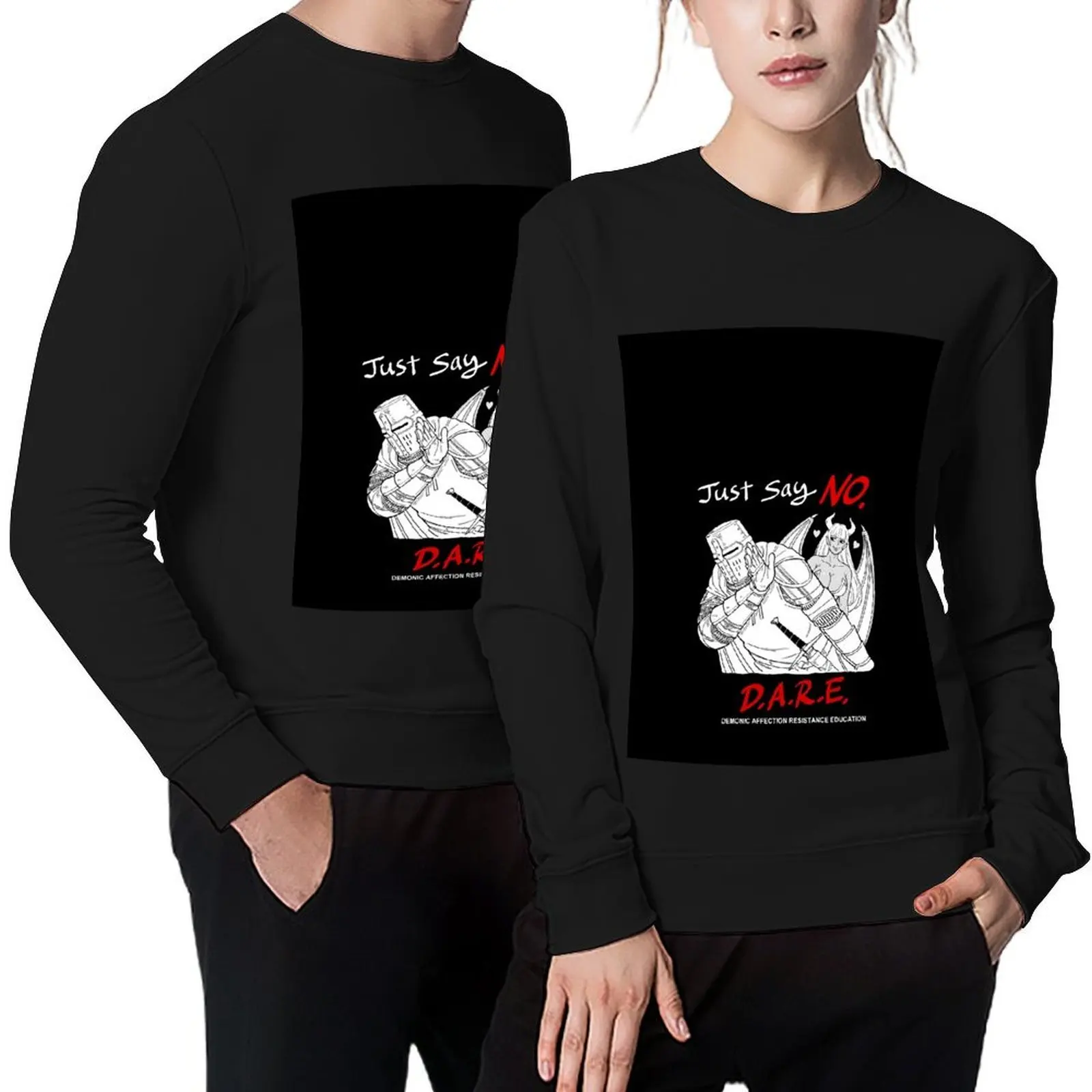 

Just say no to Demons Pullover male clothes aesthetic clothing tracksuits korean clothes new in hoodies & sweat-shirt