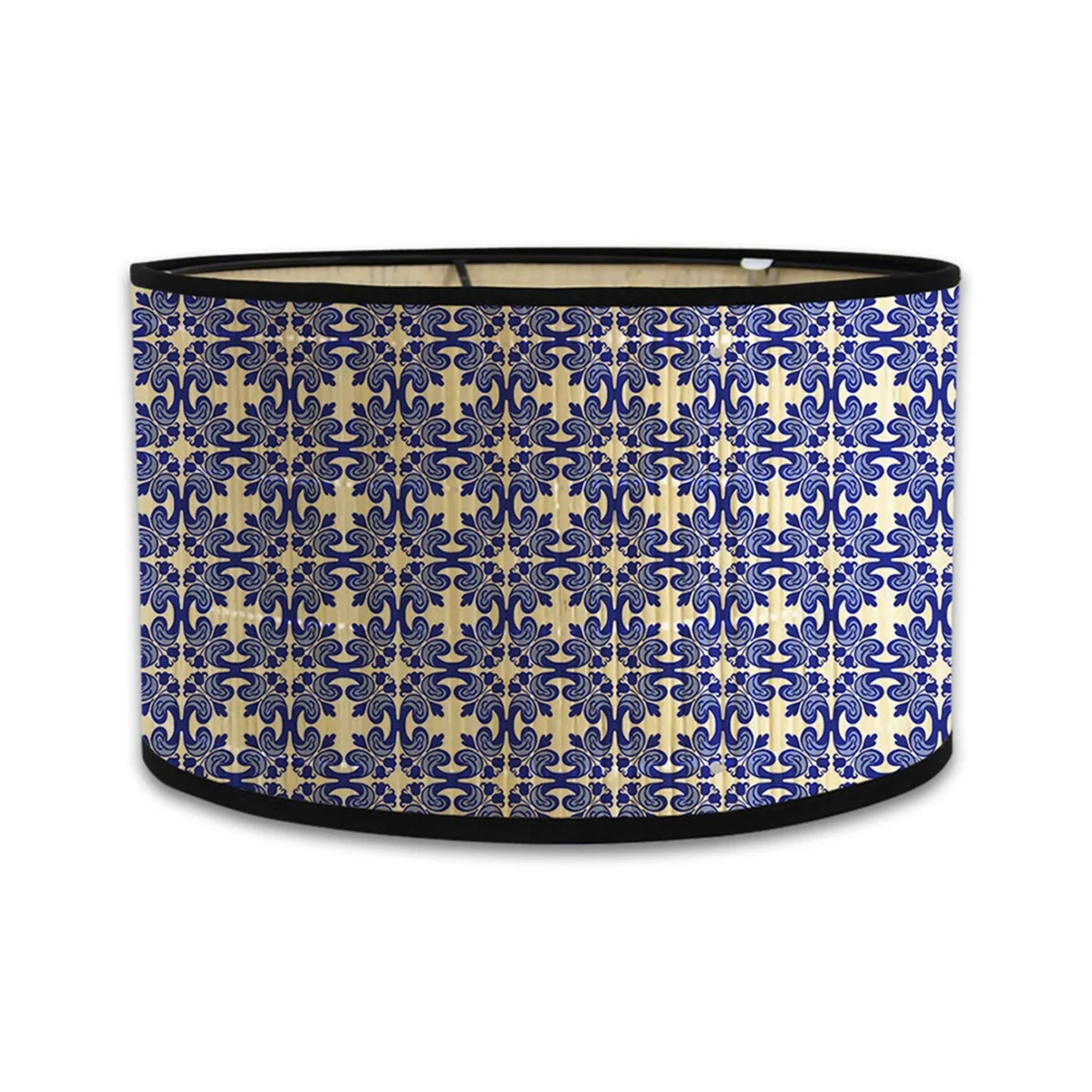 AB51 Lamp Shades Print Oval Lamp Shade 30x30x20CM Vintage Lamp Shades for Chandeliers and Floor Lamps J