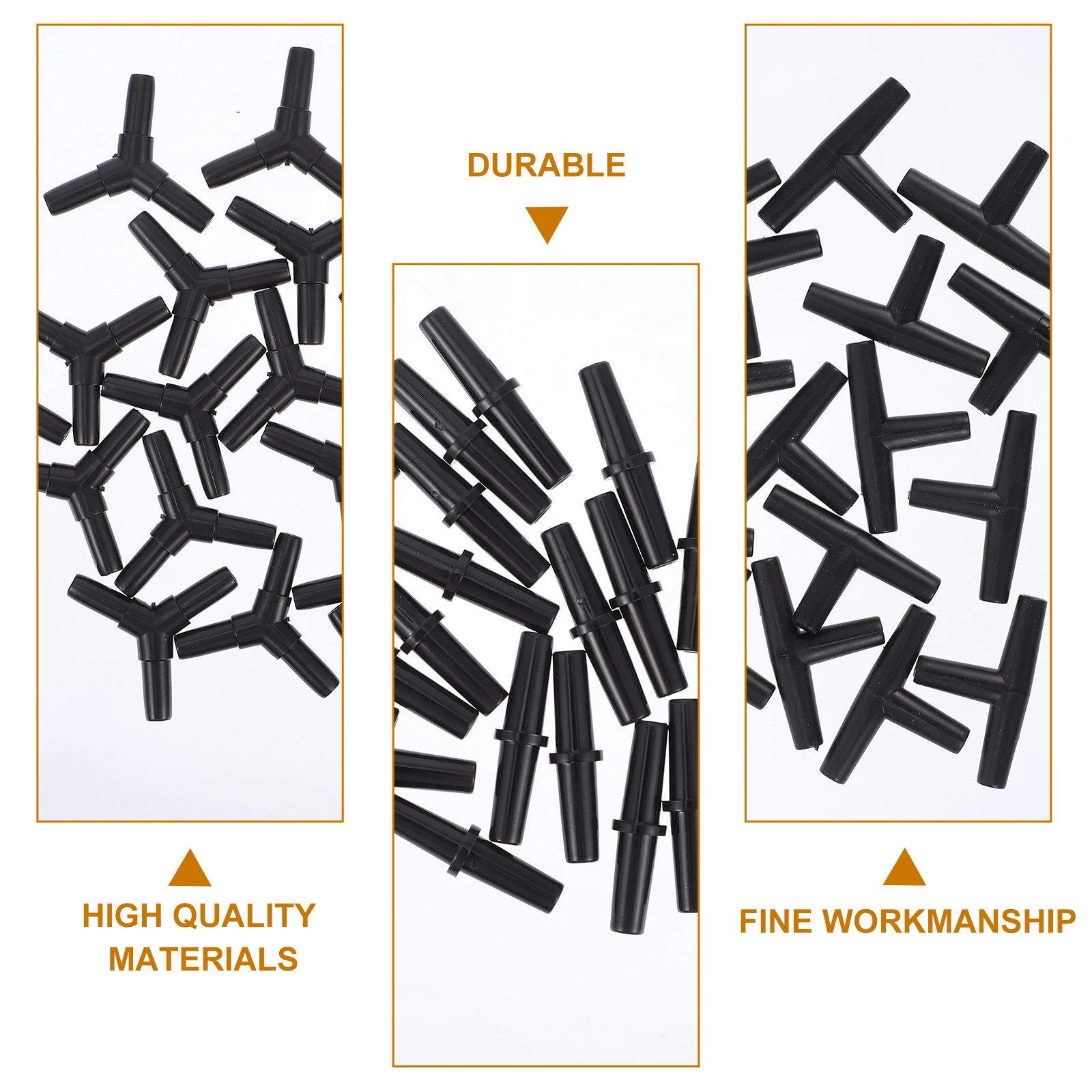 

80pcs Oxygen Pipe Joint Aquarium Air Pump Hose Connector Tubing Fittings Repair Extend Fish Tank Pet Supplies Accessories