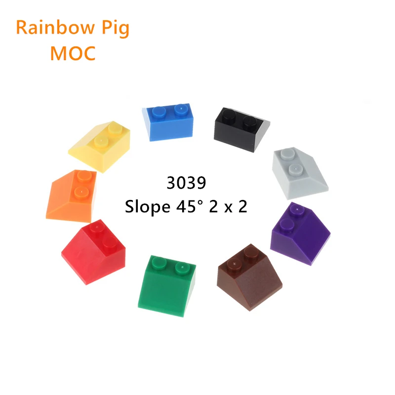 

Rainbow Pig MOC Parts 3039 6277 35277 Slope 45° 2 x 2 Compatible Bricks DIY Assmble Building Blocks Particle Kid Puzzle Toy Gift