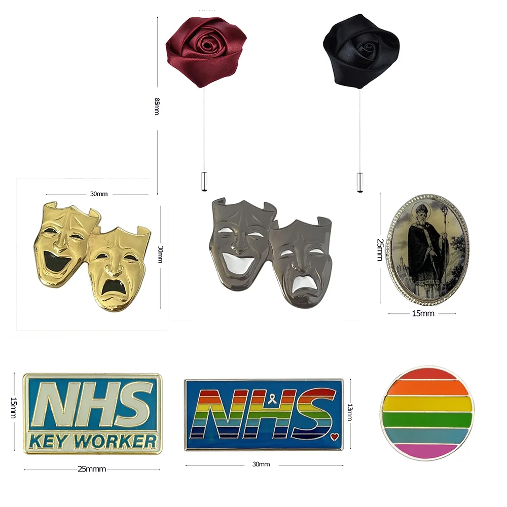 بيع التخليص روز الوجه البدلة التلبيب دبابيس الصليب NHS Keyworks شارة معدنية مجوهرات هدايا