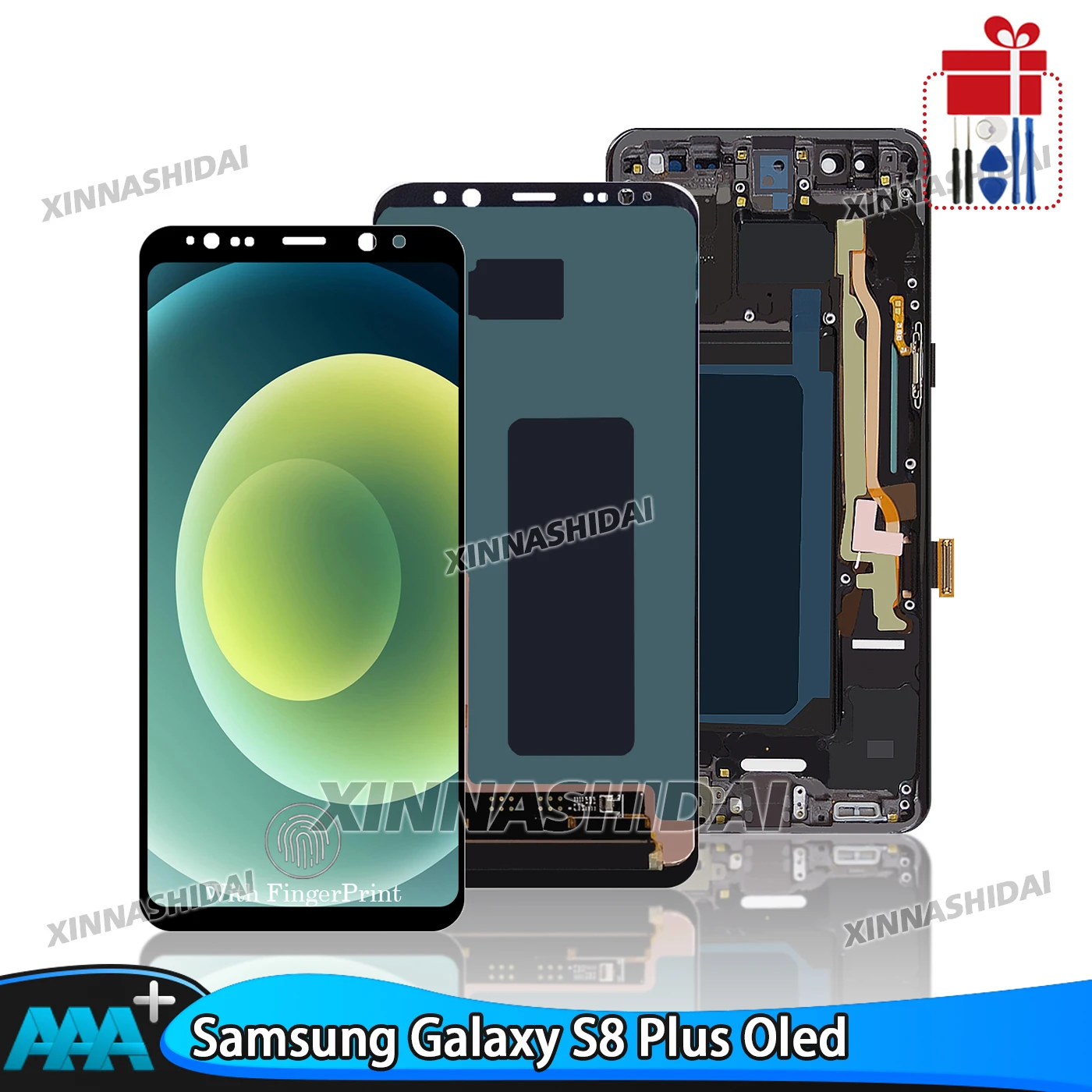 Super OLED Display Screen Replacement For Samsung Galaxy S8 PLUS Lcd DIsplay Digital Touch Screen with Frame Replacement Parts
