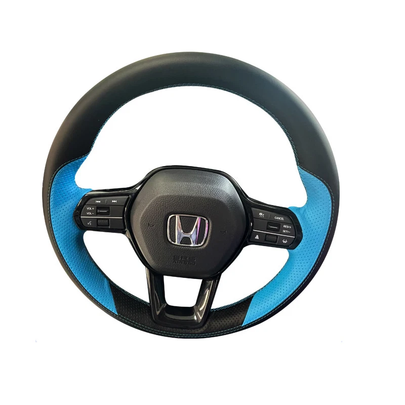 Hand Sewing Leather Car Steering Wheel Cover for Honda Civic Accord 2023-2025 CRV CR-V HRV ZRV 2023-2026 Breeze 2025 Pilot 2023