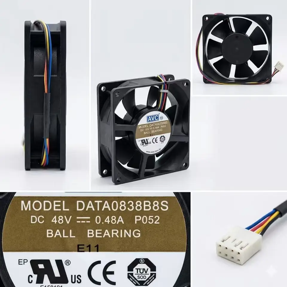 Ventola AVC DYTB0838B8G 80mm 48V 1.0A Con PWM 4 Pin Per CPU E Server