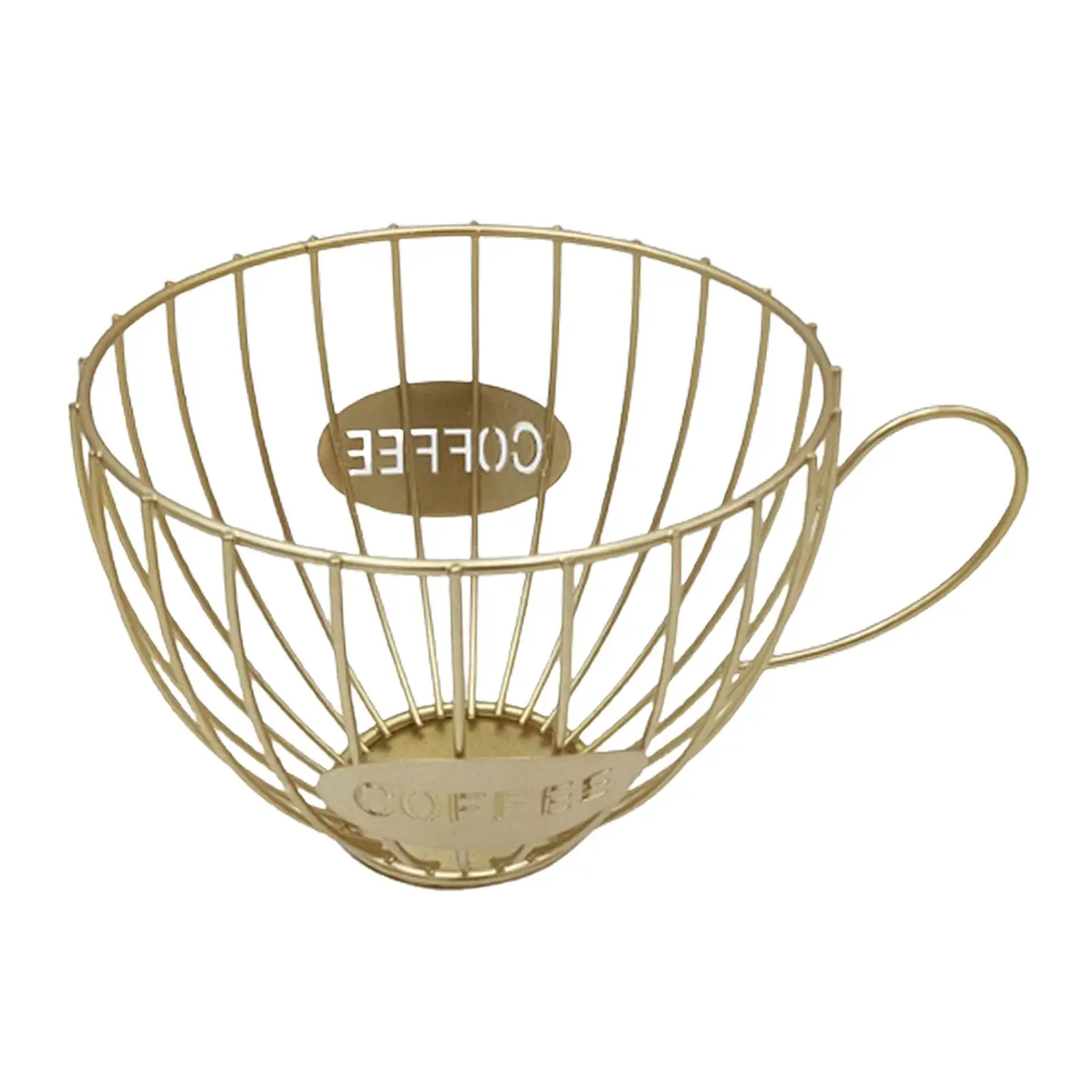 Coffee Pod Holder Rack Anti-rust Iron Hollow Structure Cup Storage Basket for Coffee Supplies Tea Rooms