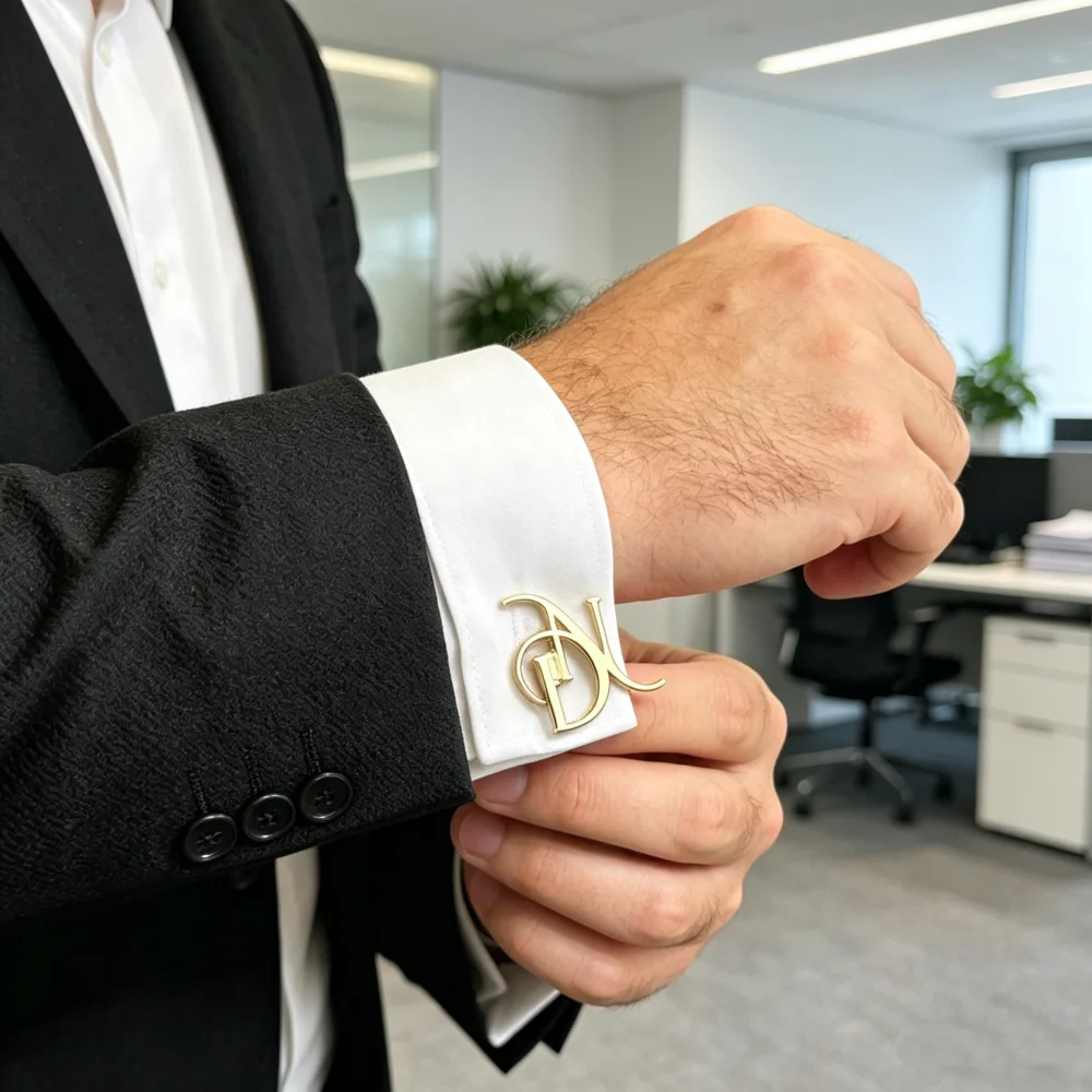 Custom Initials Cufflinks Stainless Steel Personalized Couple Letters Groom Best Man Cufflinks Men Gentlemen Jewelry