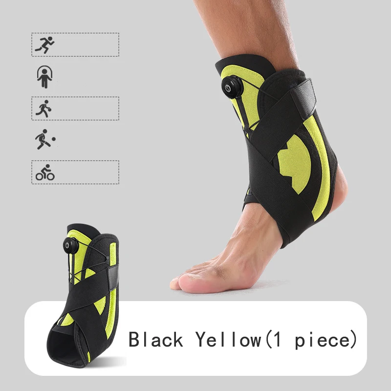 Sports Ankle Brace Compression Bandage Straps Support Adjustable Foot Orthosis Stabilizer Anti-Sprain Ankle Protector Foot Guard