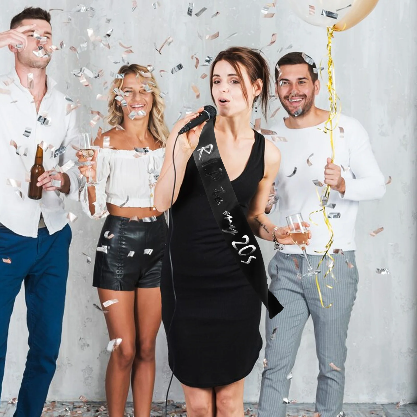 للنساء لوازم حفلات أعياد الميلاد وشاح مزخرف زينة عيد ميلاد سعيد أفكار هدايا هدايا للحفلات النسائية #3