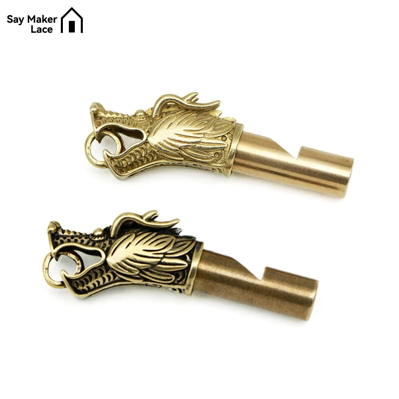 Sun Wukong Brass Whistle Ornaments Keychain Pendant Retro Decorative Figurines Dragon Head Copper Whistle Souvenir Car Pendant