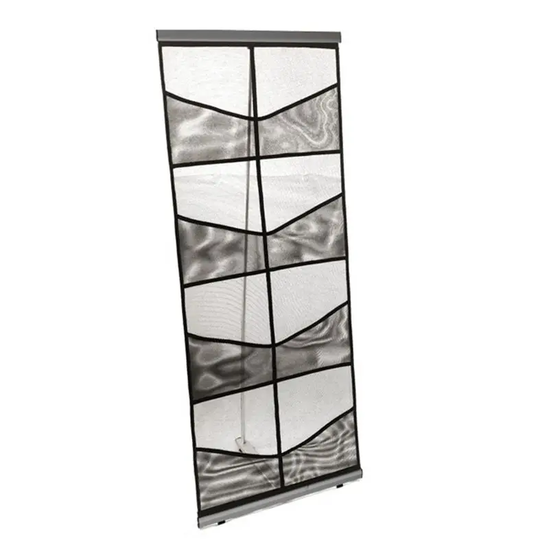 DT19 Vertical Brochure Display Stand, Aluminum Alloy Grid Brochure Holder for Trade Shows, Portable