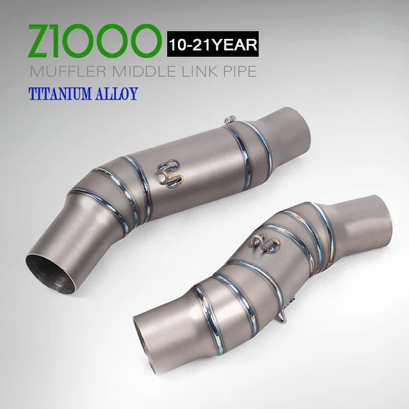 Z1000 Motorcycle Exhaust Pipe Escape Titanium Alloy System Modify Front Muffler Middle Link Pipe For Kawasaki z1000 2010-2021