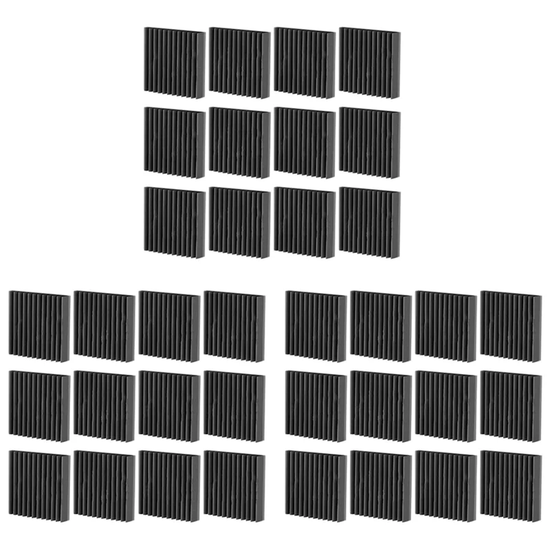 Panel Busa Akustik, Panel Busa Kedap Suara Perekat Diri 2X12x12 inci, Panel Dinding Kedap Suara Kepadatan Tinggi (36 Paket)