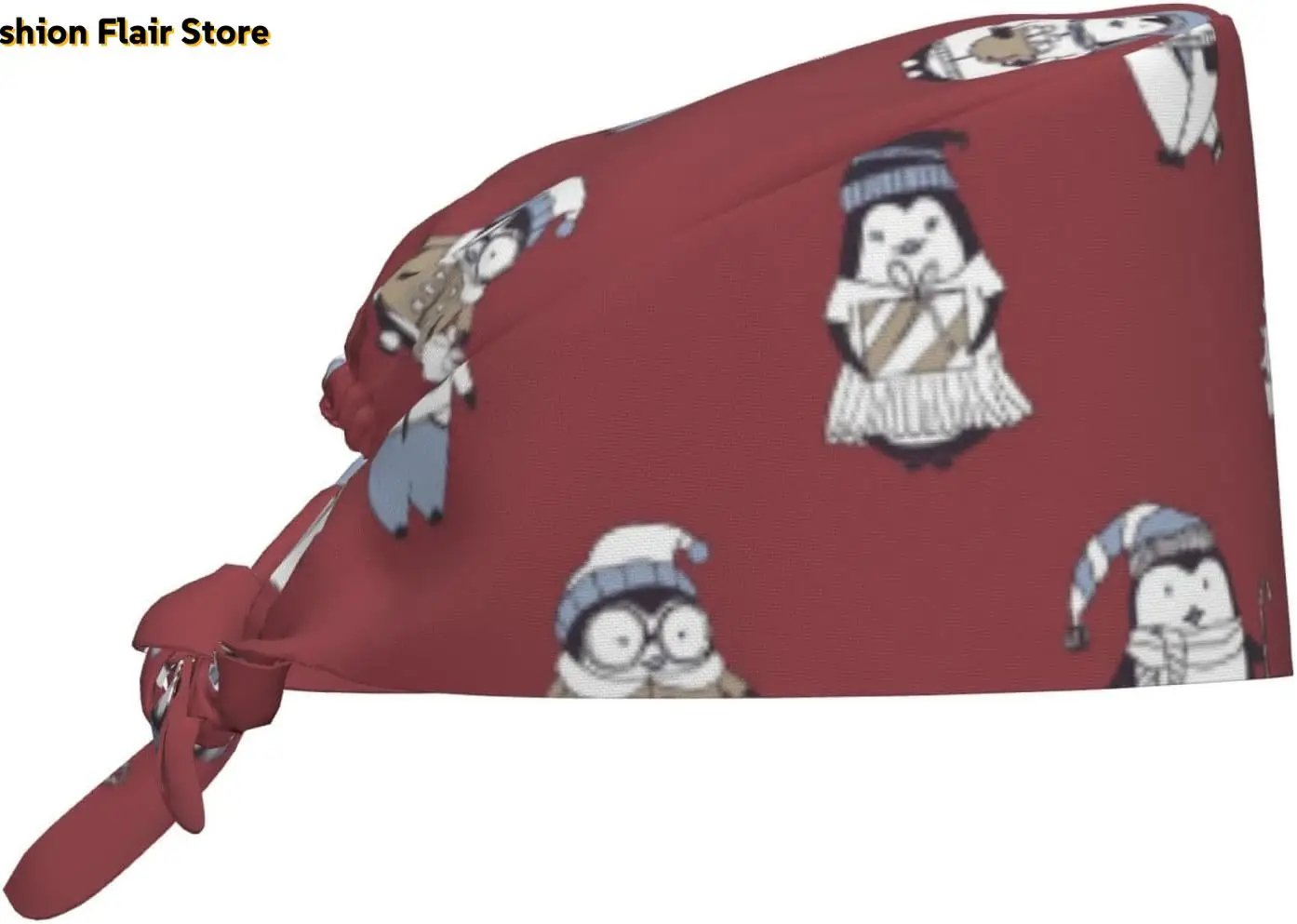 

Penguin Animal Working Cap for Women Men Cleaning Working Hat with Sweatband Comfortable Adjustable Scrub Caps