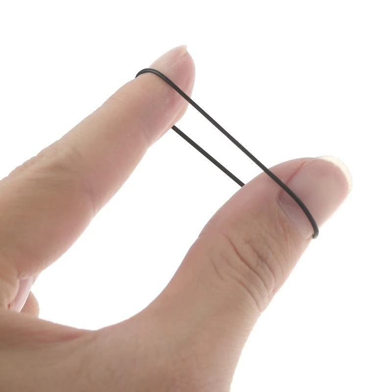 

652F 15Pcs 1.2mm Cassette Tape Rubber DVD Cassette Tape Recorder Turntable Strap Belt Durable Rubber Belts