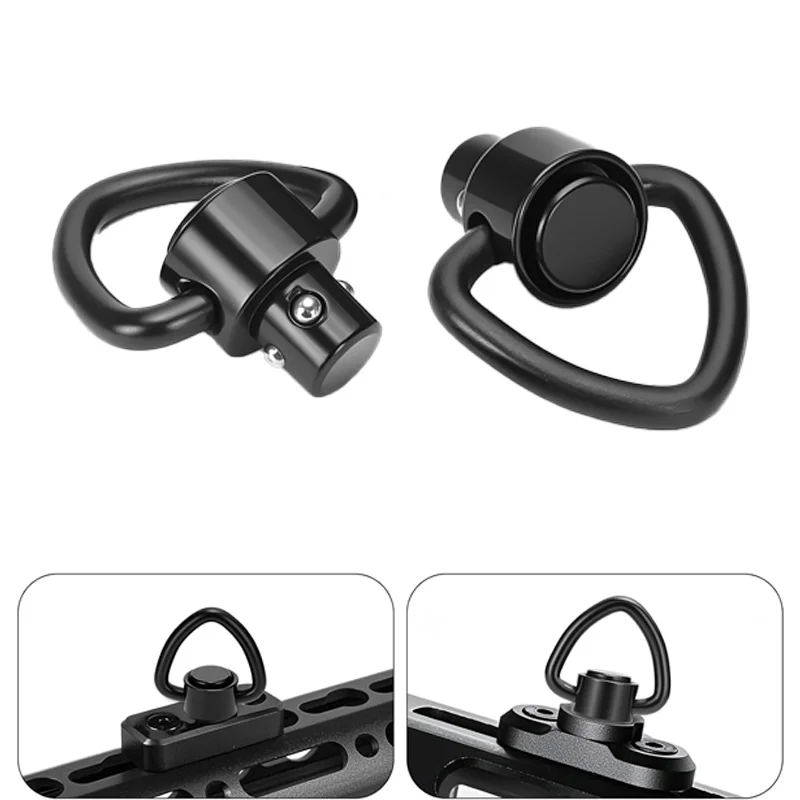 2 attaches rapides pour sangle de fusil, fixation robuste à bouton, pour sangles à deux points et traditionnelles, accessoires pour armes de jouet