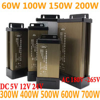 5 12 24 Volt DC Power Supply Rainproof  AC 220V TO DC 12V 24V Transformers 100W 200W 300W 400W 500W 600W 700W Outdoor Rainproof