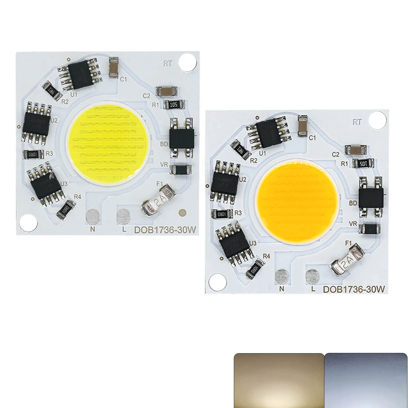 超高輝度LEDチップランプビーズ,電球,コールド,ウォーム,スマート,ic,照明不要,AC 220v,240v,30w